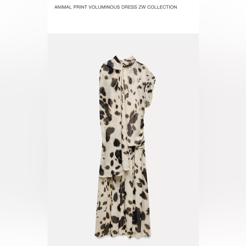 Animal Print Voluminous Dress